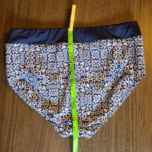 Lands End 2 Piece Tankini Blue and White Floral Size 8 - Picture 10 of 15